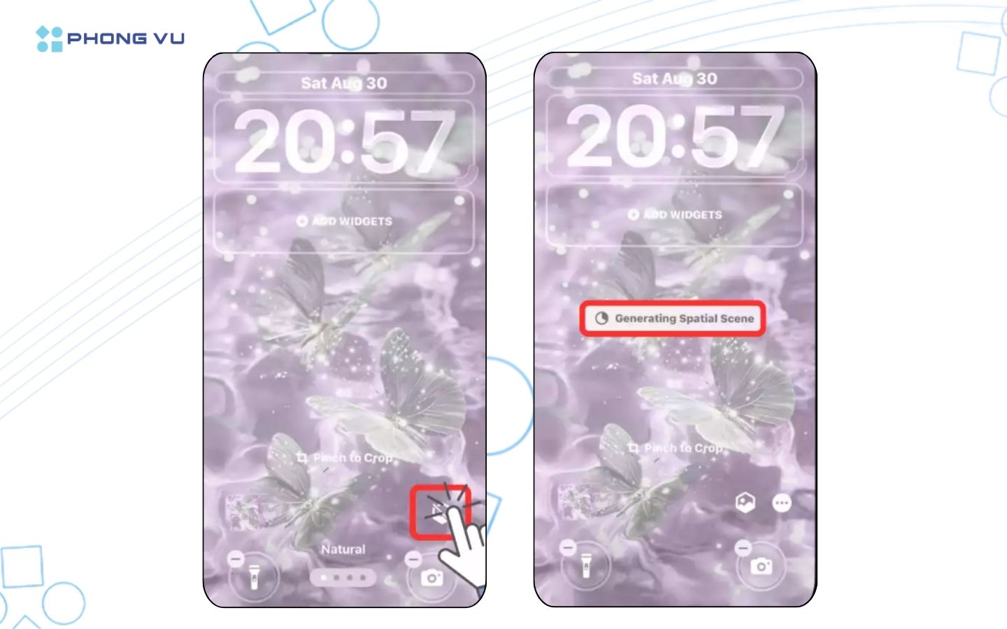 Nhấn vào biểu tượng hình lục giác để hệ thống tự động tạo ảnh 3D