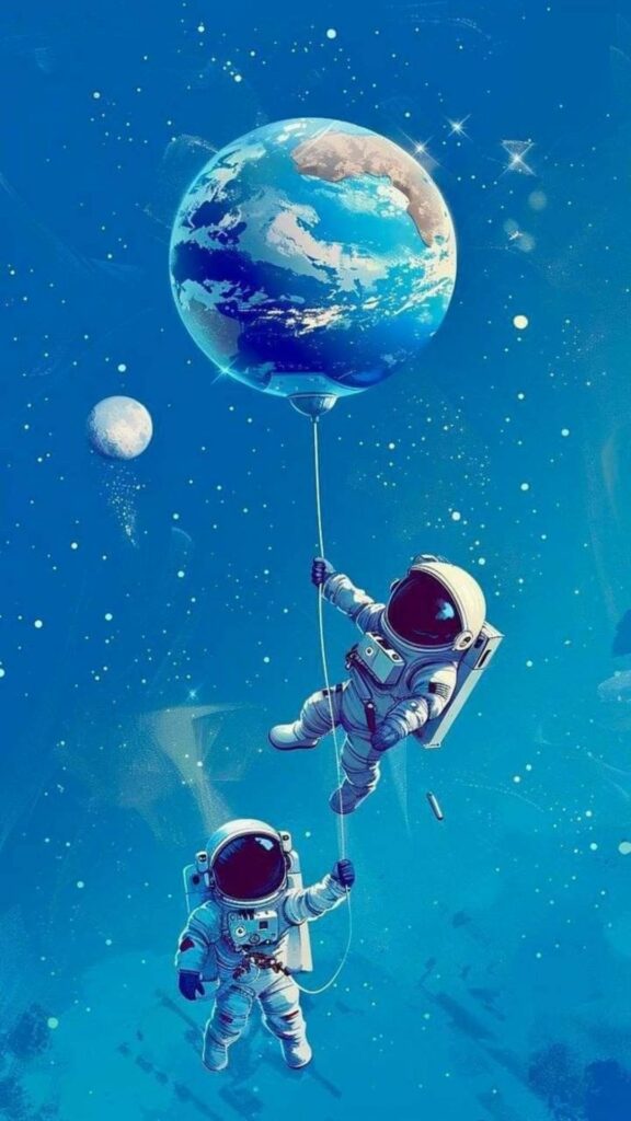 Du hành cùng khinh khí cầu, bay lơ lửng trong vũ trụ