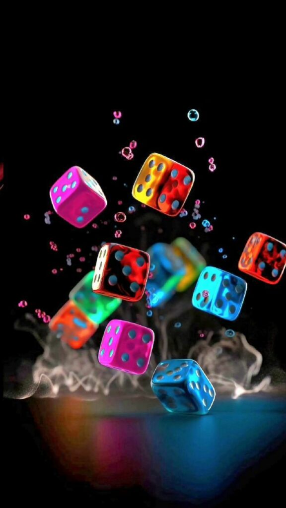 Khối xúc xắc hiệu ứng nước bắn tung tóe