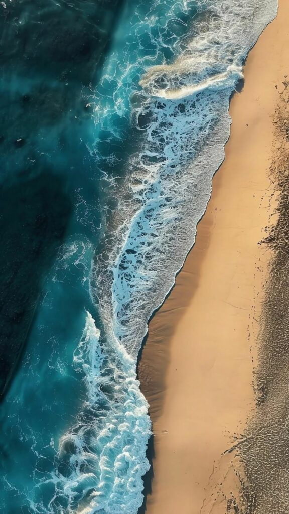 Bãi biển từ trên cao, sắc nét màu xanh ngọc