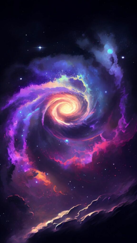Thiên hà xoáy ốc, sắc tím hồng đầy năng lượng 4K
