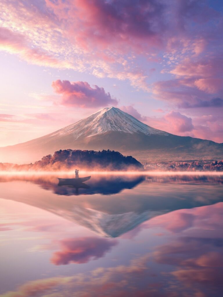 Tổng hợp 80+ hình Nền iPad 4K đẹp nhất 2025 miễn phí 16 Núi lửa tuyết hồng rạng đông