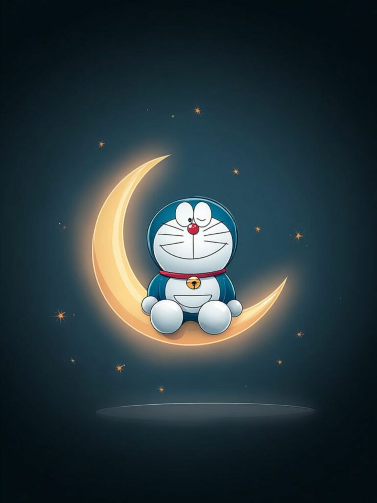 Tổng hợp 80+ hình Nền iPad 4K đẹp nhất 2025 miễn phí 32 Mèo ú ngồi trăng khuyết