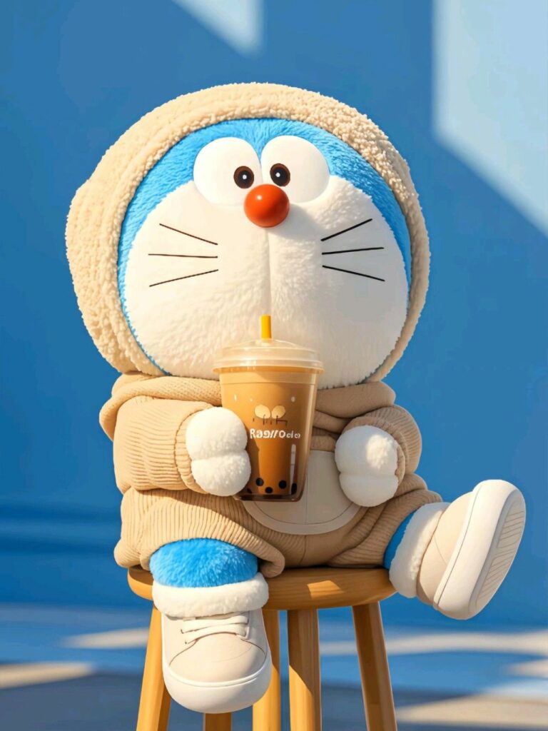 Tổng hợp 80+ hình Nền iPad 4K đẹp nhất 2025 miễn phí 35 Doraemon thư giãn uống trà