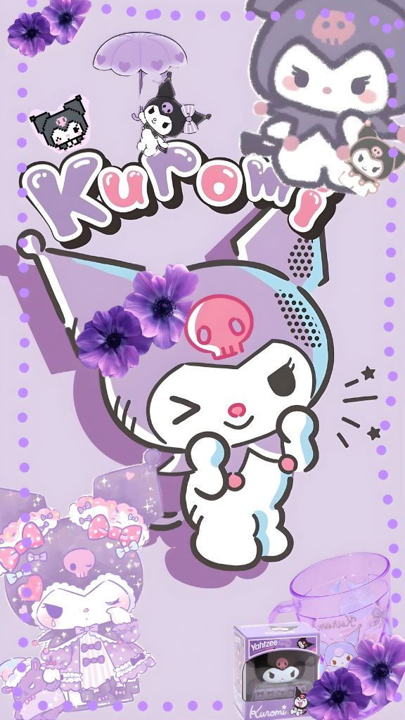 Hình nền Kuromi nháy mắt