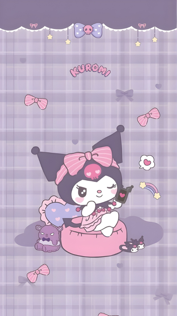 Hình nền anime Kuromi cute 