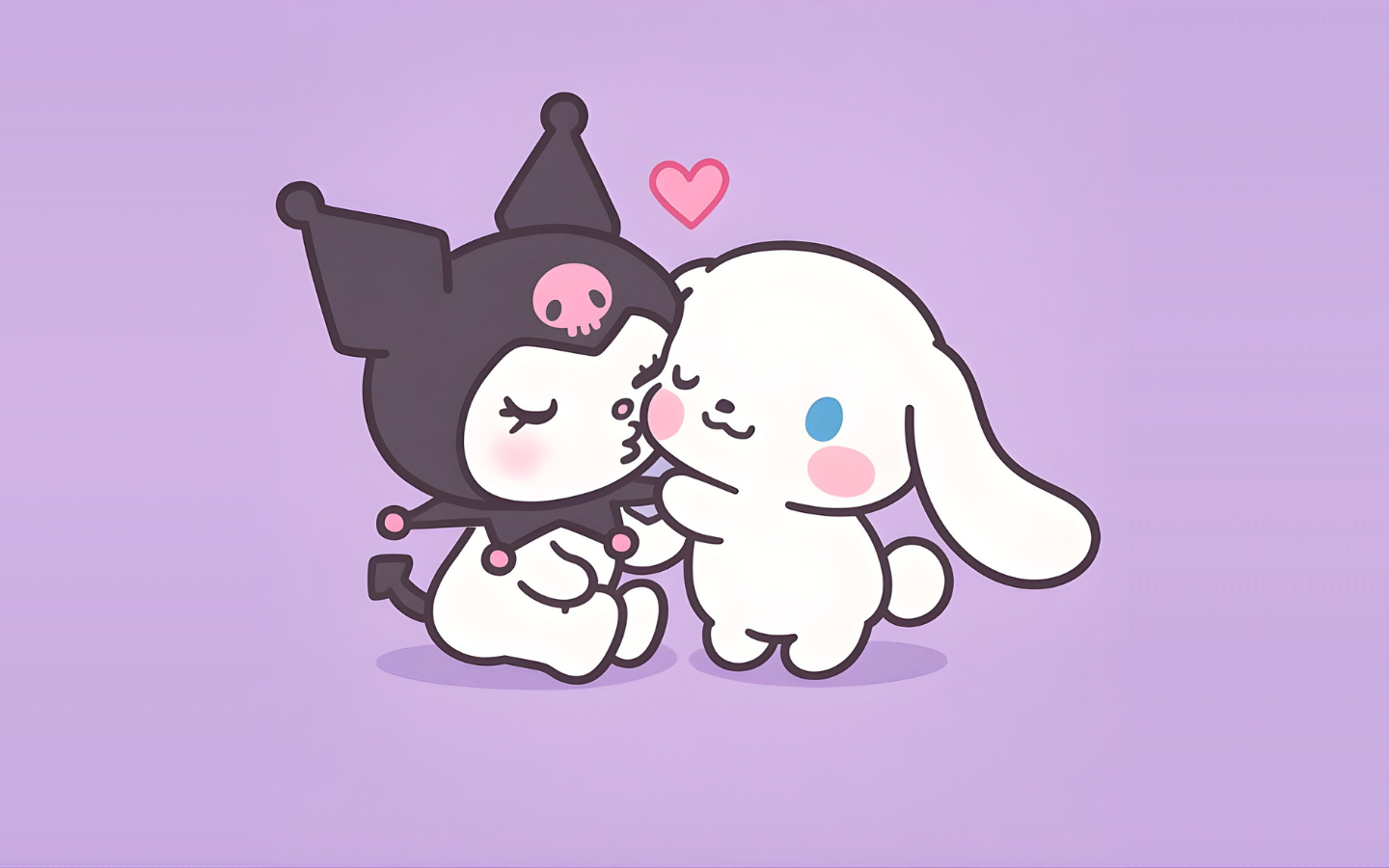 Hình nền máy tính Kuromi và Cinnamoroll dễ thương 
