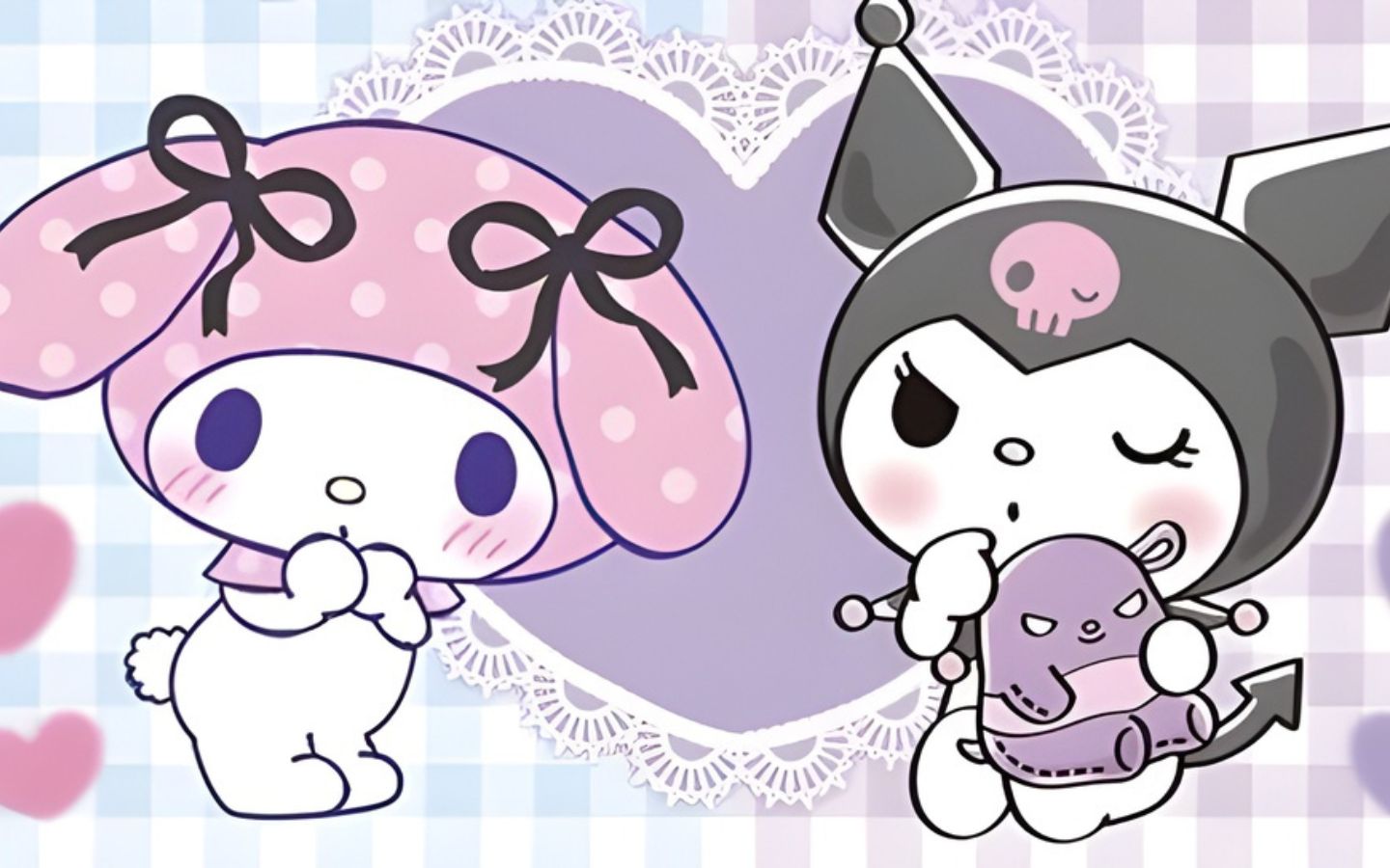 Hình nền Kuromi và My Melody siêu tinh nghịch 