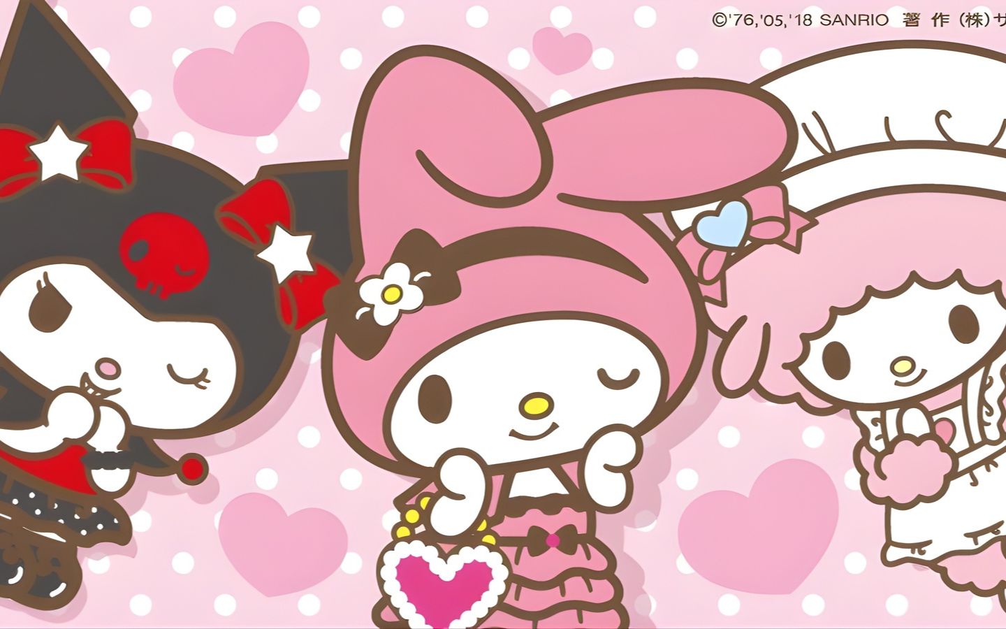 Hình nền Kuromi và My Melody ngọt ngào đáng yêu 