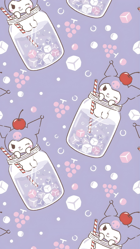 Hình nền điện thoại Kuromi nghịch ngơm 