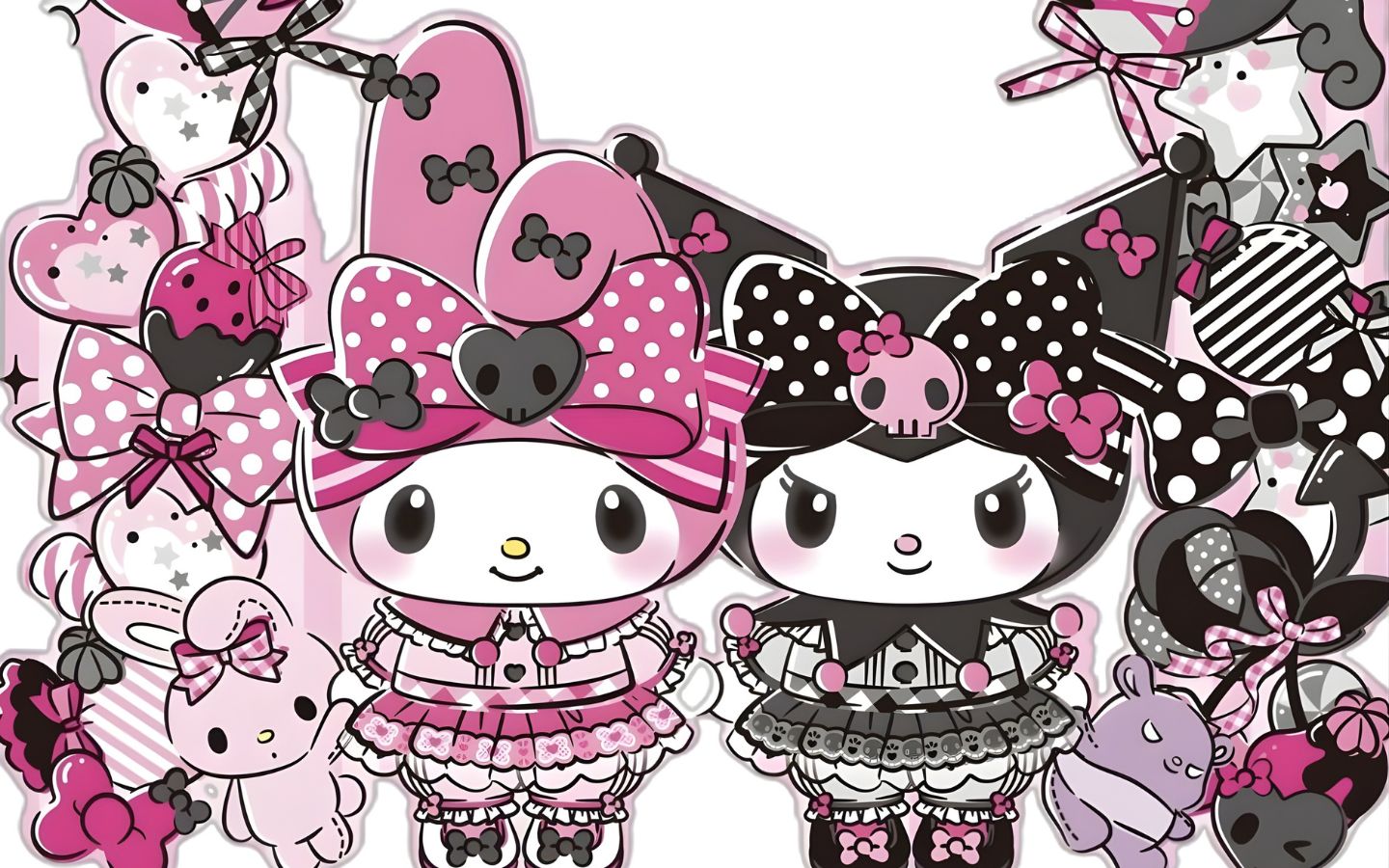 Hình nền Kuromi và My Melody siêu ngầu 
