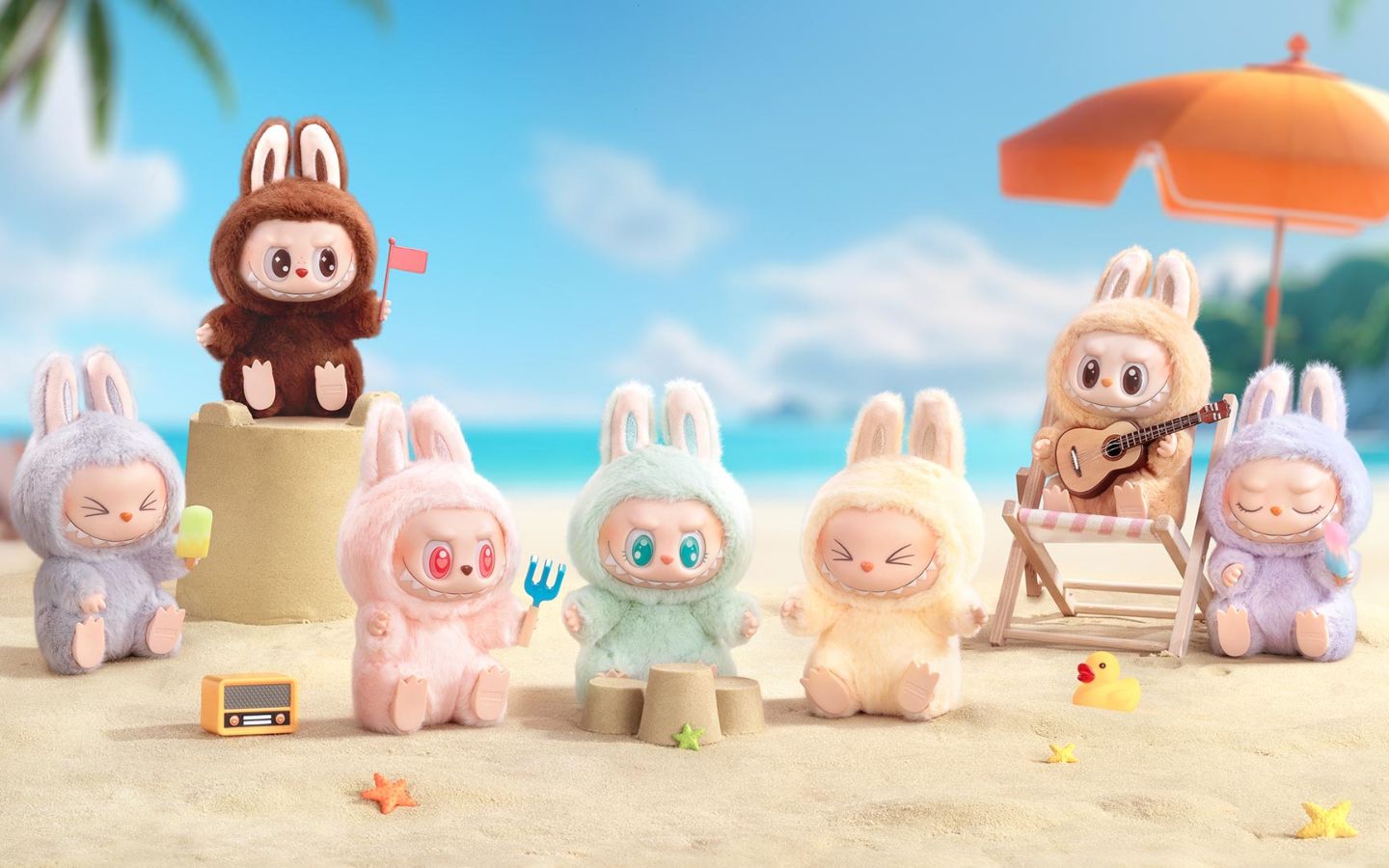 Hội Labubu bãi biển, tận hưởng kỳ nghỉ hè