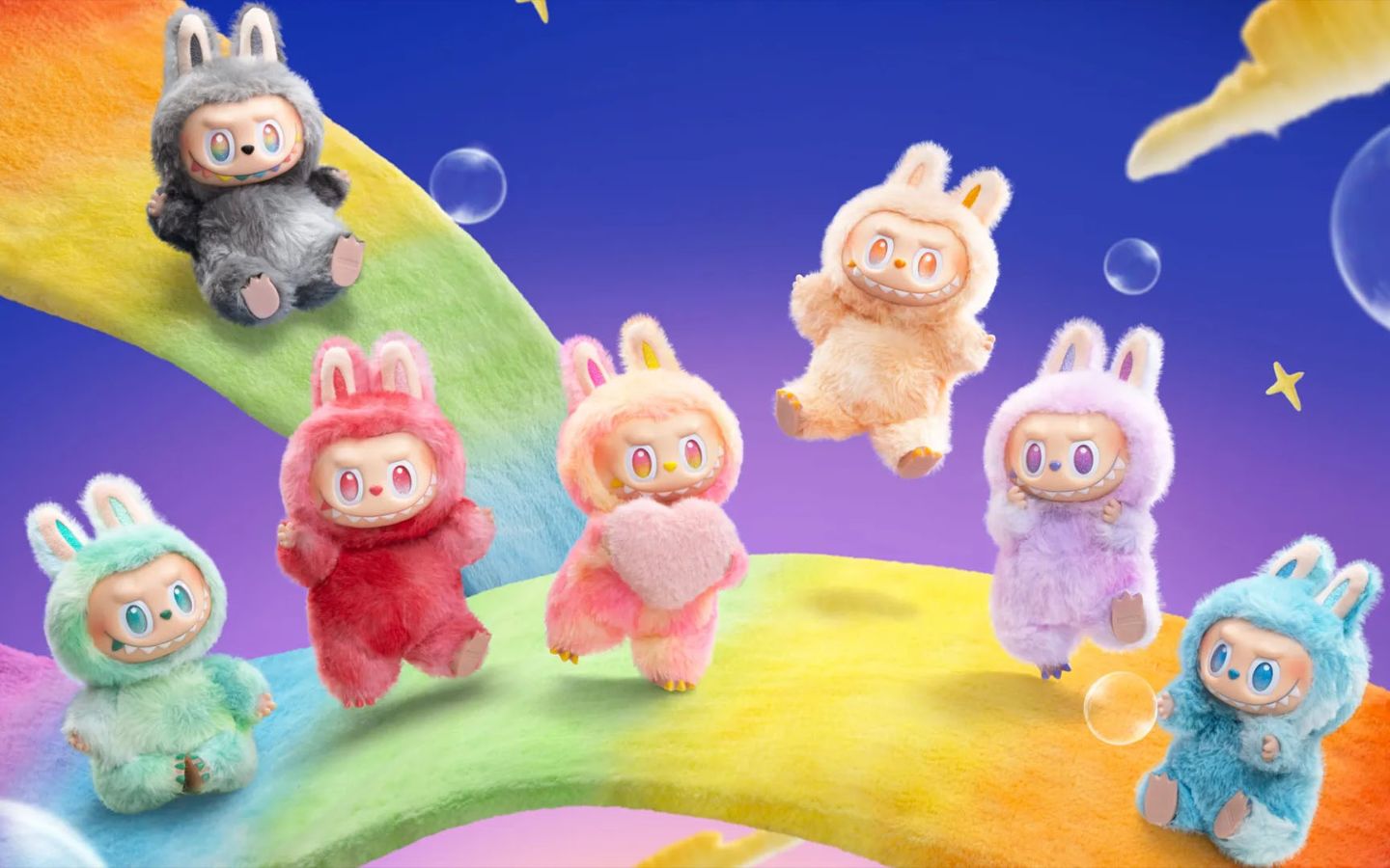 Labubu đủ màu sắc, cùng nhau trượt ván vui