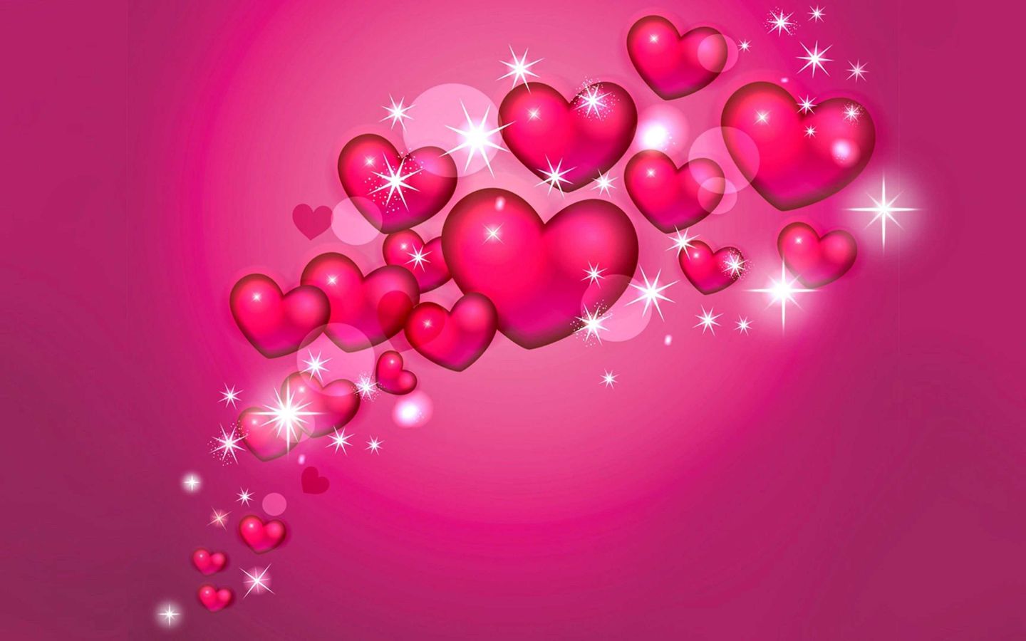 Hình nền màu hồng cute nhất cho điện thoại và máy tính 47 Chùm bong bóng trái tim lấp lánh