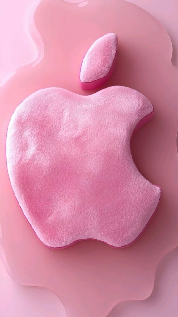 Hình nền màu hồng cute nhất cho điện thoại và máy tính 23 Biểu tượng quả táo hồng ngọt ngào, mềm mại như kẹo