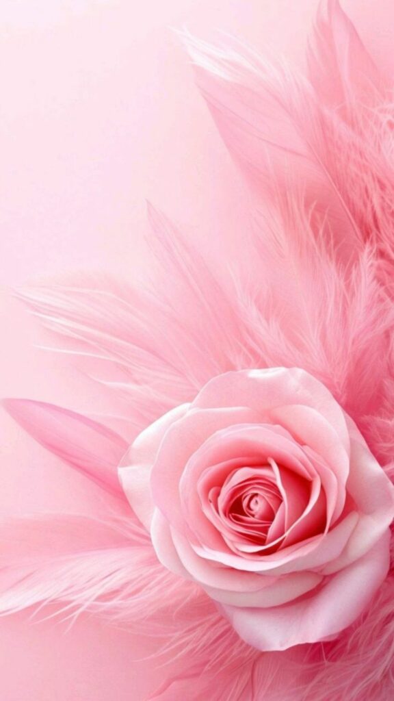 Hình nền màu hồng cute nhất cho điện thoại và máy tính 27 Sự kết hợp hoàn hảo giữa cánh hoa và khói hồng mờ ảo