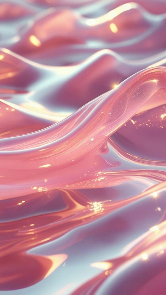 Hình nền màu hồng cute nhất cho điện thoại và máy tính 34 Dòng chảy lụa kim loại hồng tím phản chiếu ánh sáng tuyệt đẹp