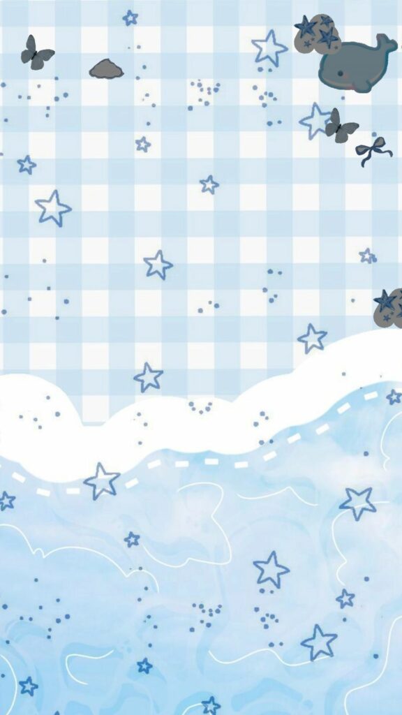 Hình nền xanh dương họa tiết ngôi sao