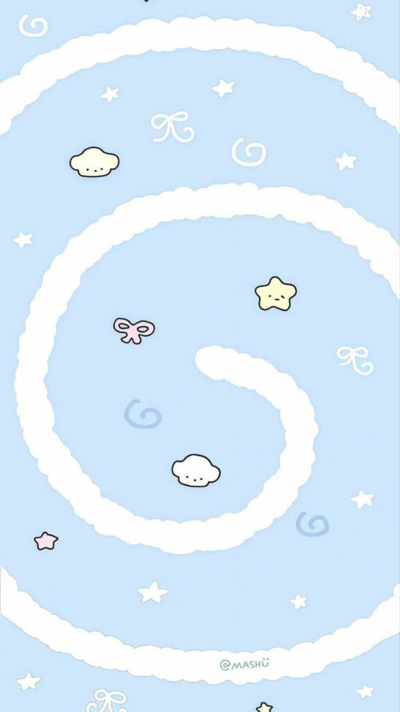 Hình nền xoắn ốc với họa tiết dễ thương