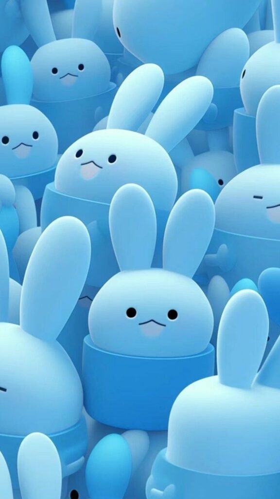 Hình nền thỏ xanh đáng yêu