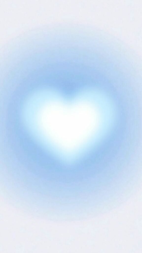 Hình nền xanh pastel trái tim