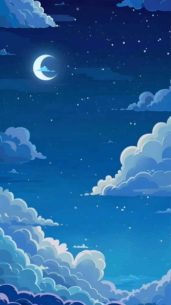 Hình nền bầu trời màu xanh ấn tượng