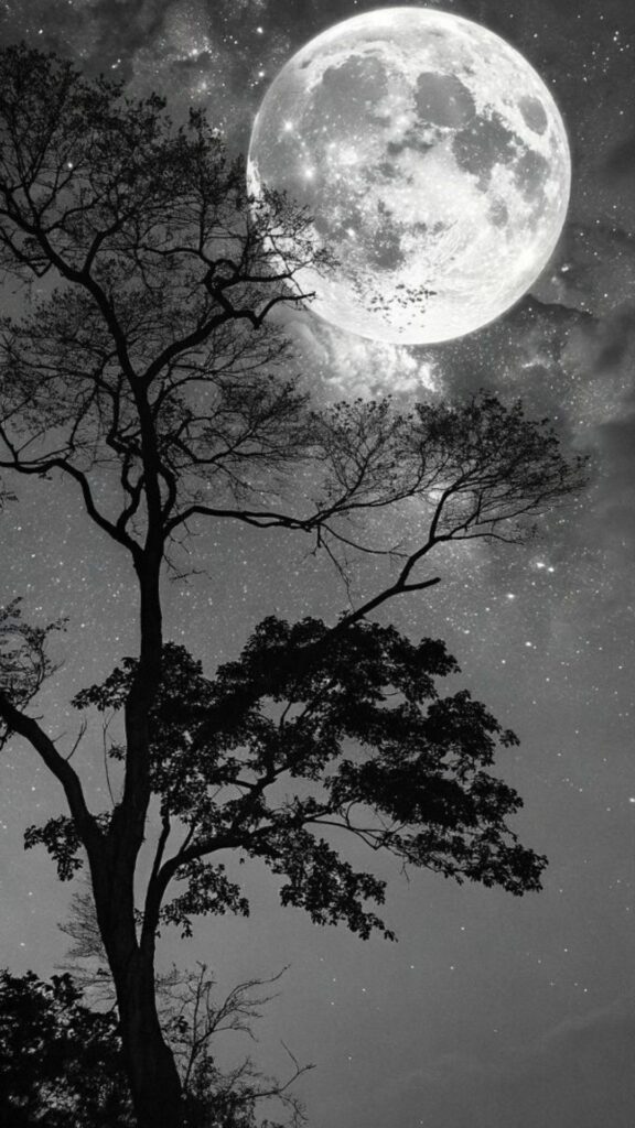 Hình nền đen trắng về cảnh vật và bầu trời