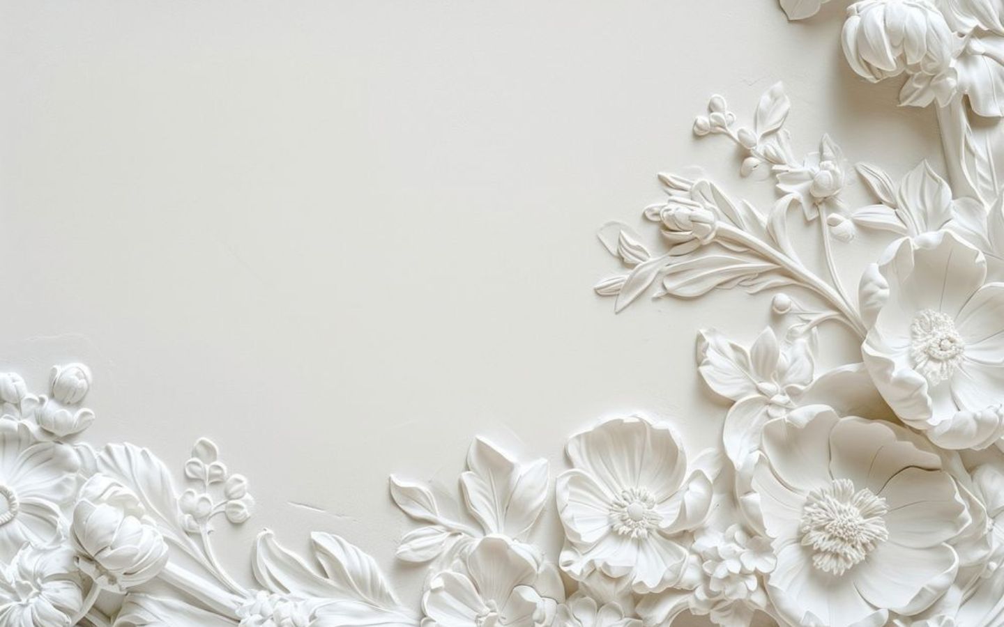 Ảnh nền màu trắng kèm họa tiết hoa độc đáo