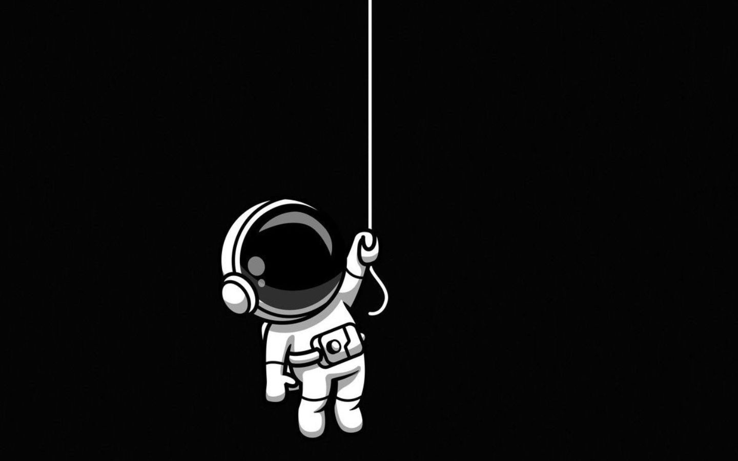 Hình nền đen trắng chủ đề phi hành gia