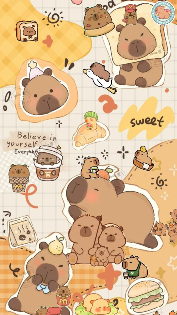 Capybara bộ đôi vô tri buổi sáng