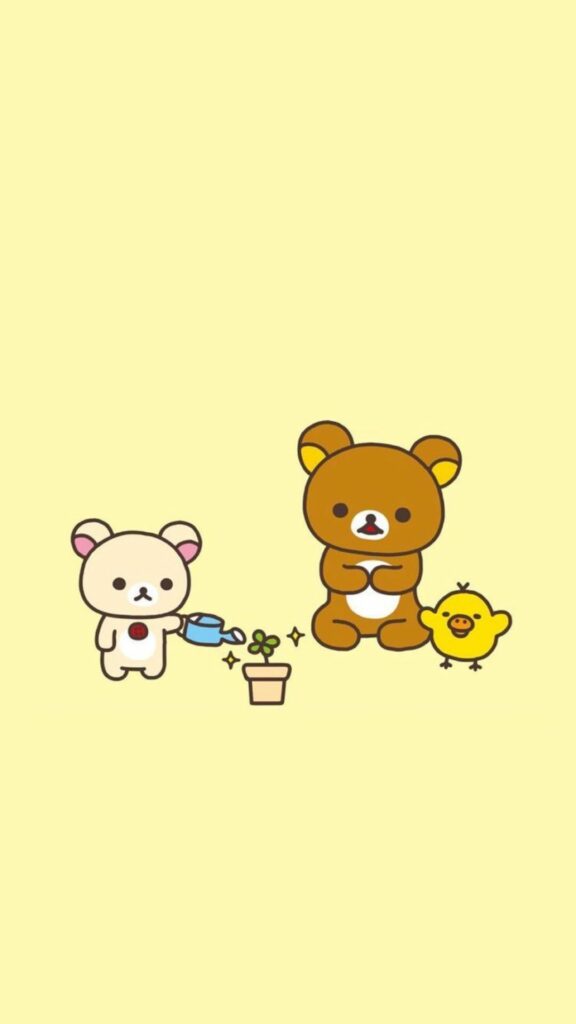 Gấu Rilakkuma vô tri, chơi đùa cùng đồ ăn