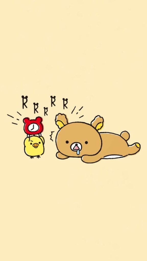 Chú gấu Rilakkuma đang ngủ, mơ về bánh ngọt