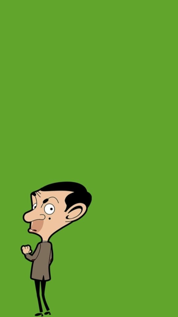 Mr. Bean nửa thân, thập thò nhìn ra