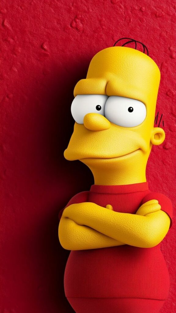 Homer Simpson, biểu cảm cau có, đầy khó chịu