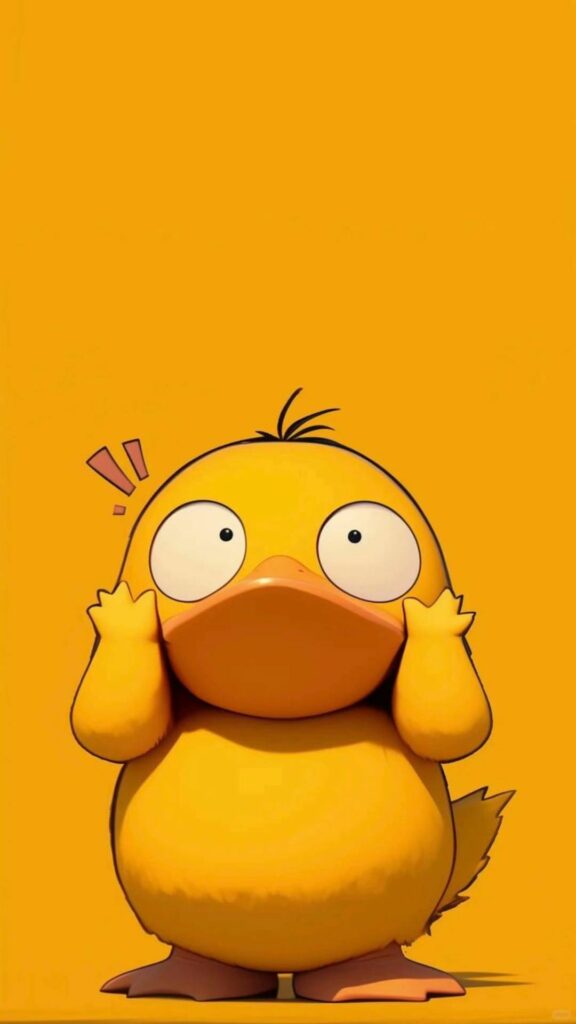 Vịt Vô Tri vàng khè, nhìn chằm chằm đầy khó hiểu