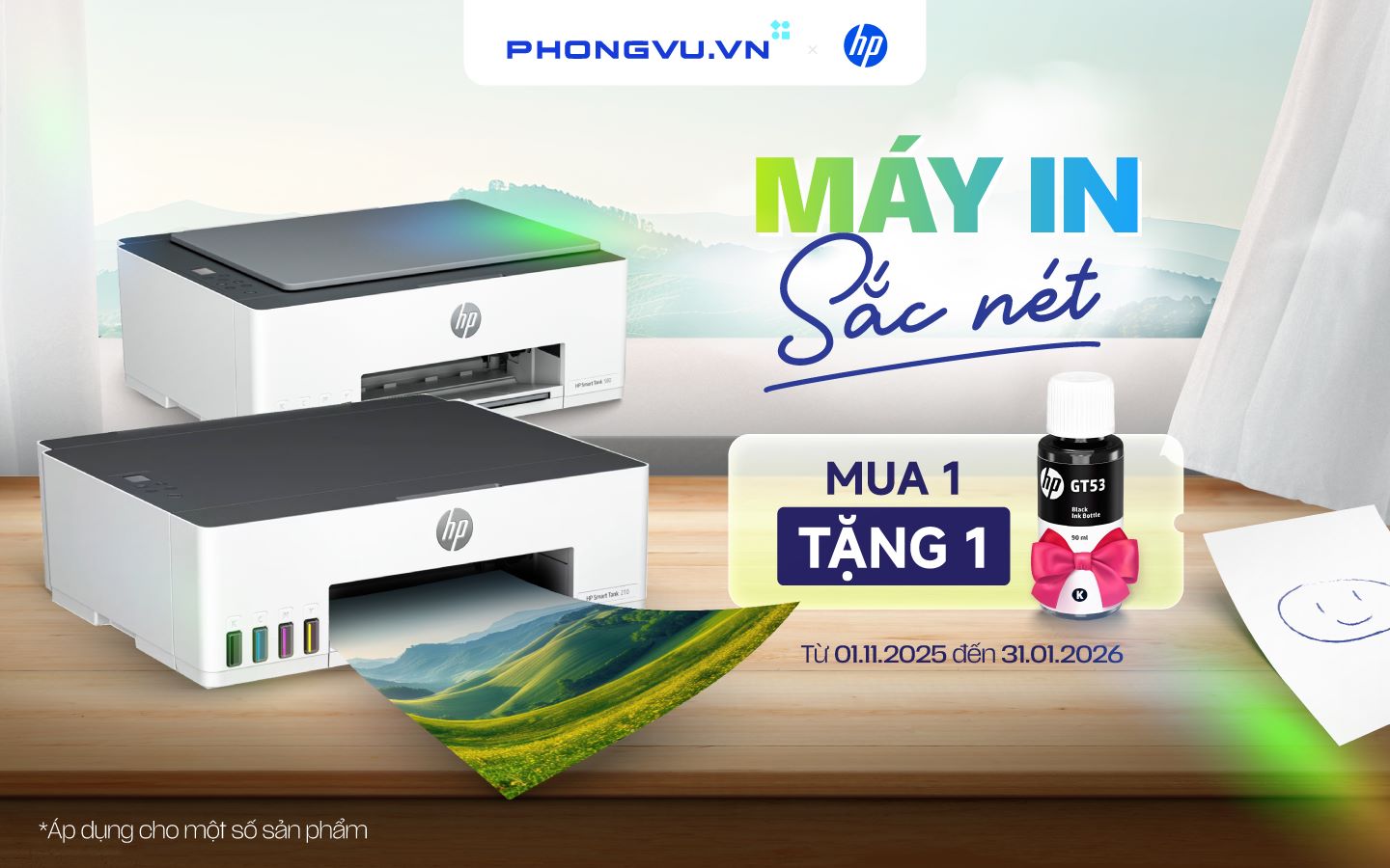 Mua máy in HP, nhận ngay mực in chính hãng miễn phí tại Phong Vũ 1 Mua máy in HP nhận mực in tại Phong Vũ