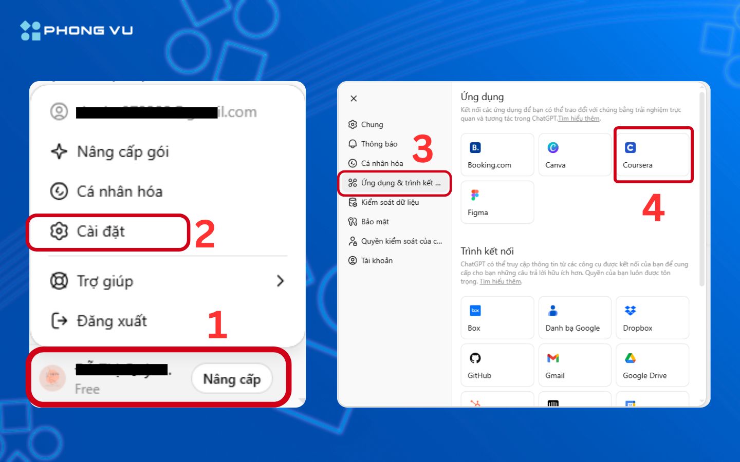 Hướng dẫn kết nối Coursera với ChatGPT