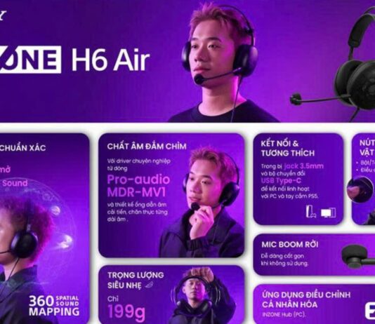 Sony ra mắt INZONE H6 Air với âm thanh 360 Spatial Sound Sony ra mắt INZONE H6 Air với âm thanh 360 Spatial Sound