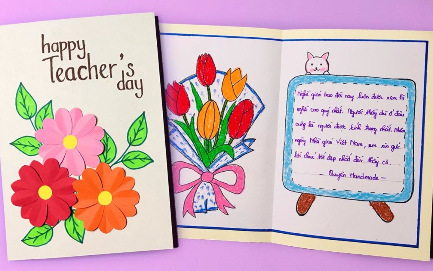 Thiệp xinh xắn, ghi lại lời chúc sâu sắc