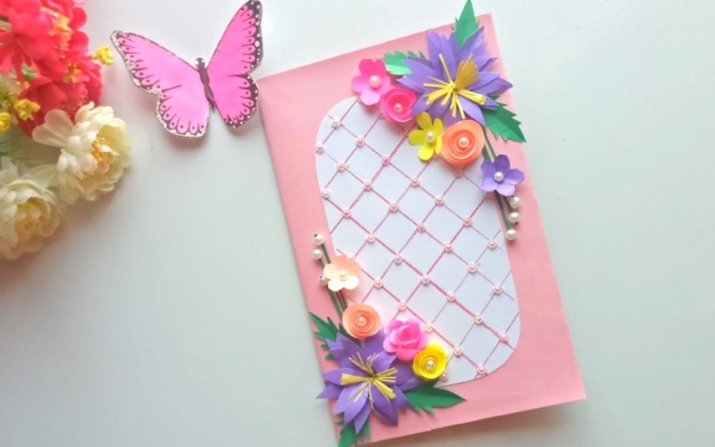 Thiệp thủ công tinh tế, lời chúc chân thành