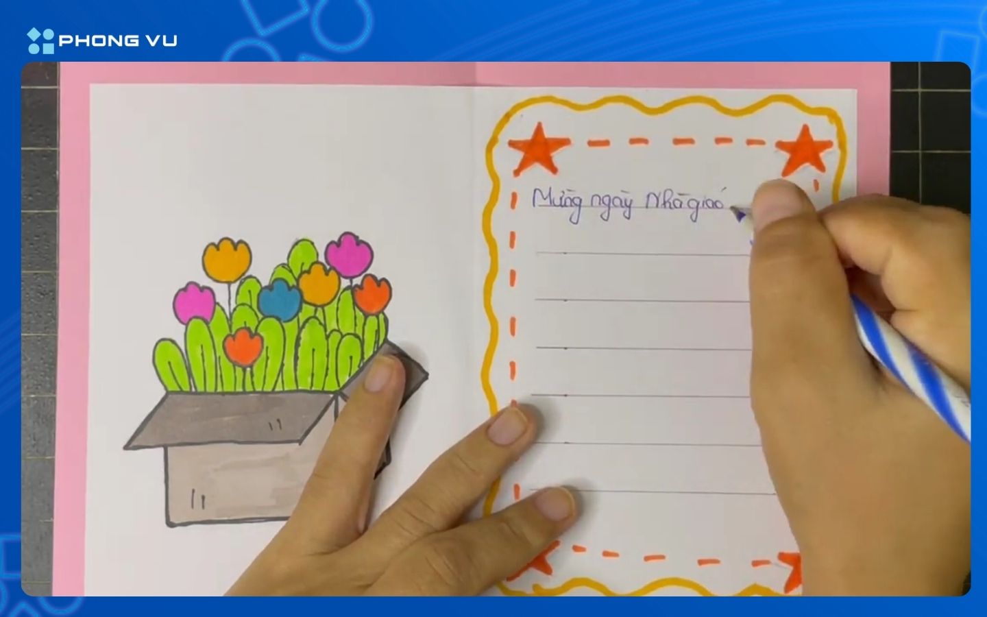 Viết lời chúc vào trong