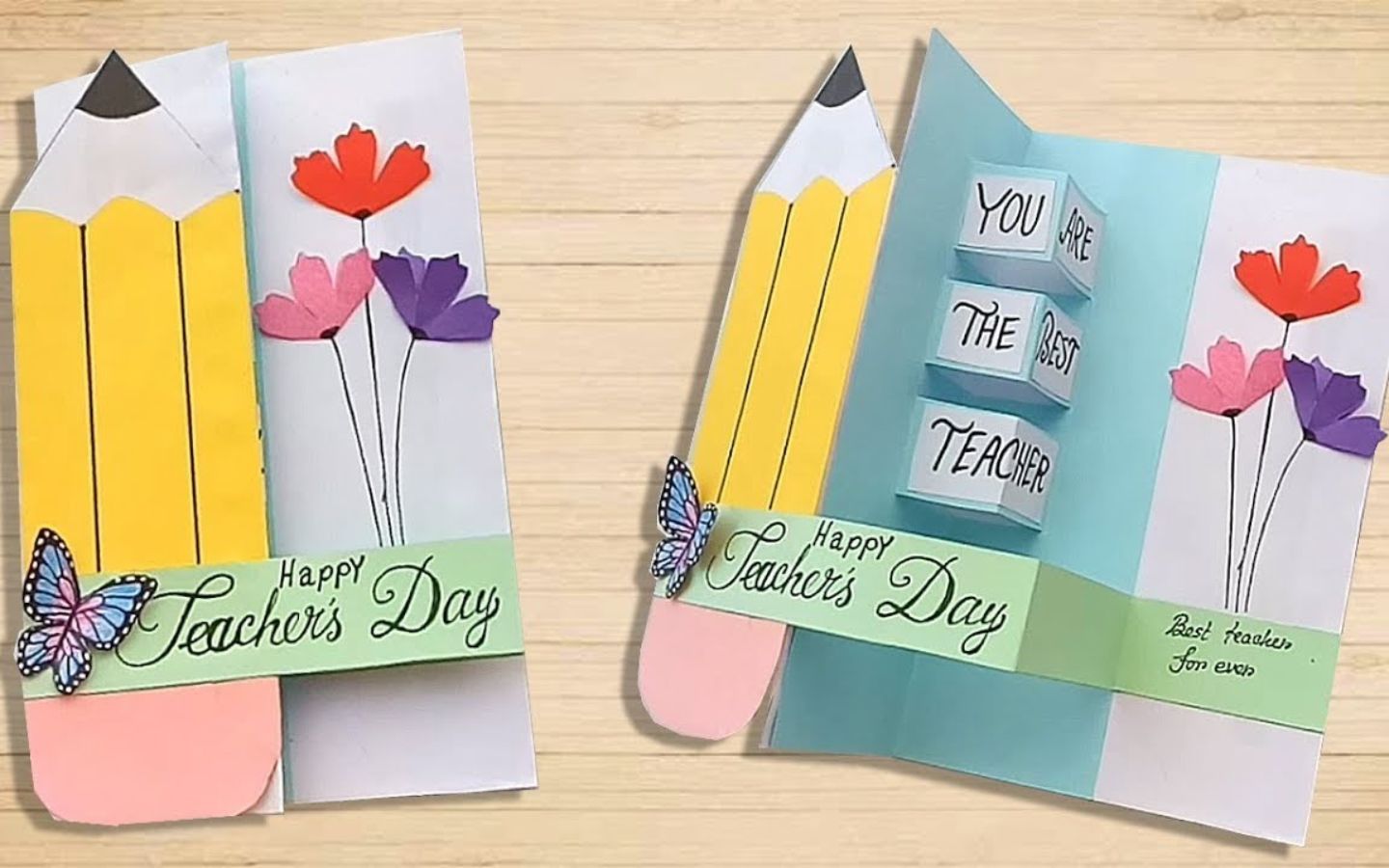 Thiệp hình bút chì, sáng tạo và độc đáo