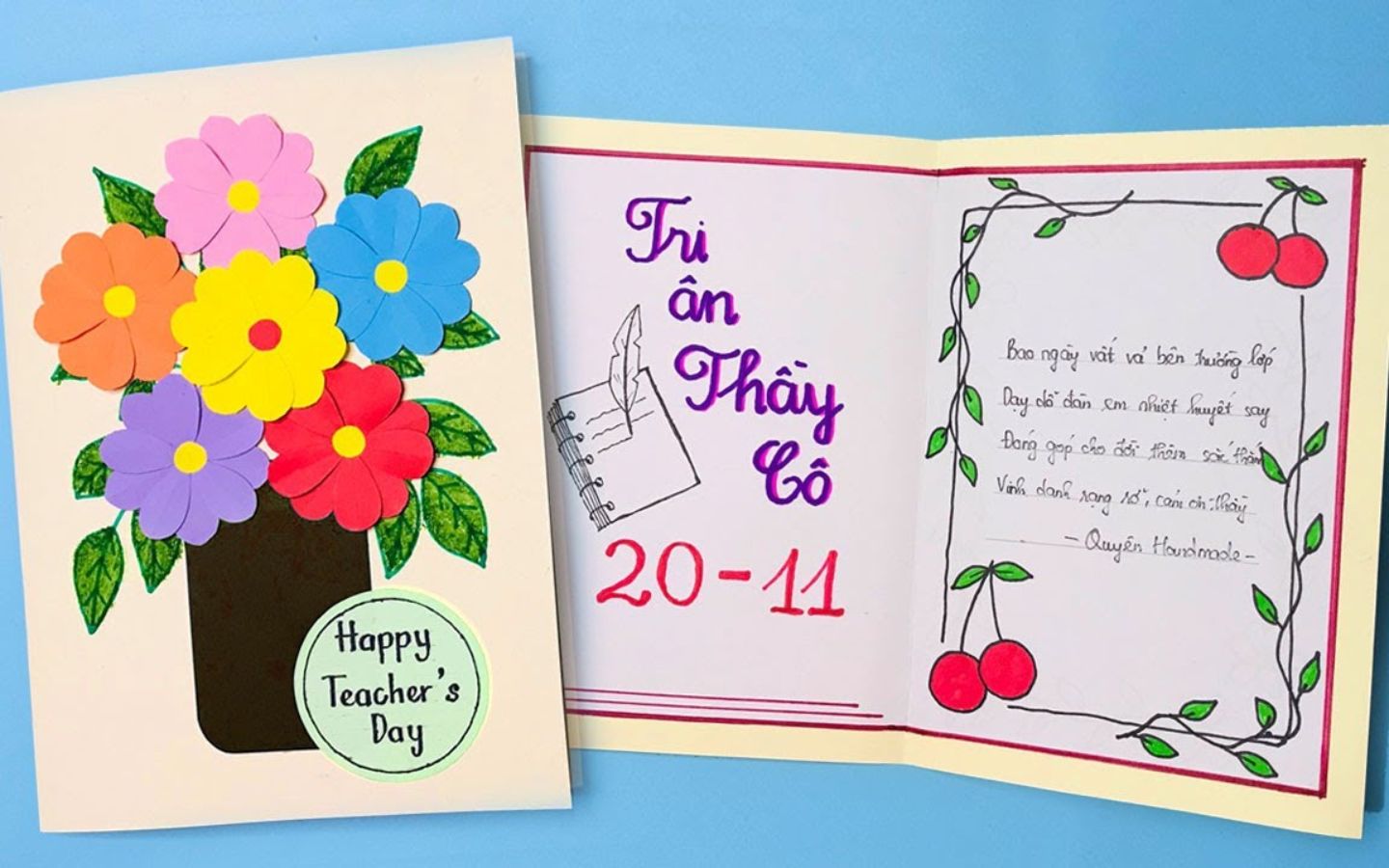 Bó hoa giấy, mừng ngày Nhà giáo Việt Nam