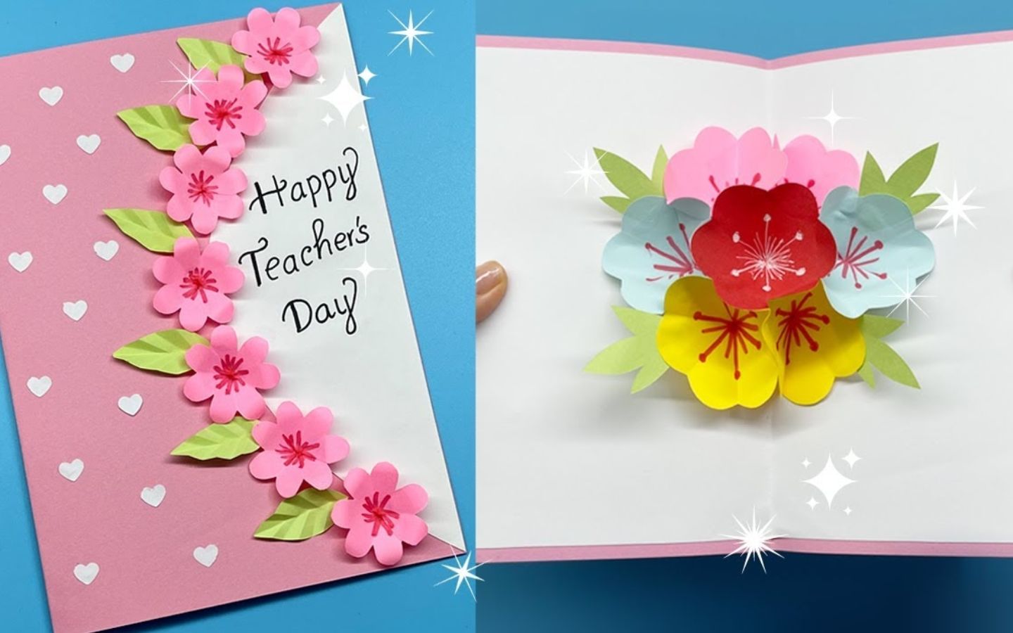 Hoa pop-up 3D, bất ngờ cho thầy cô