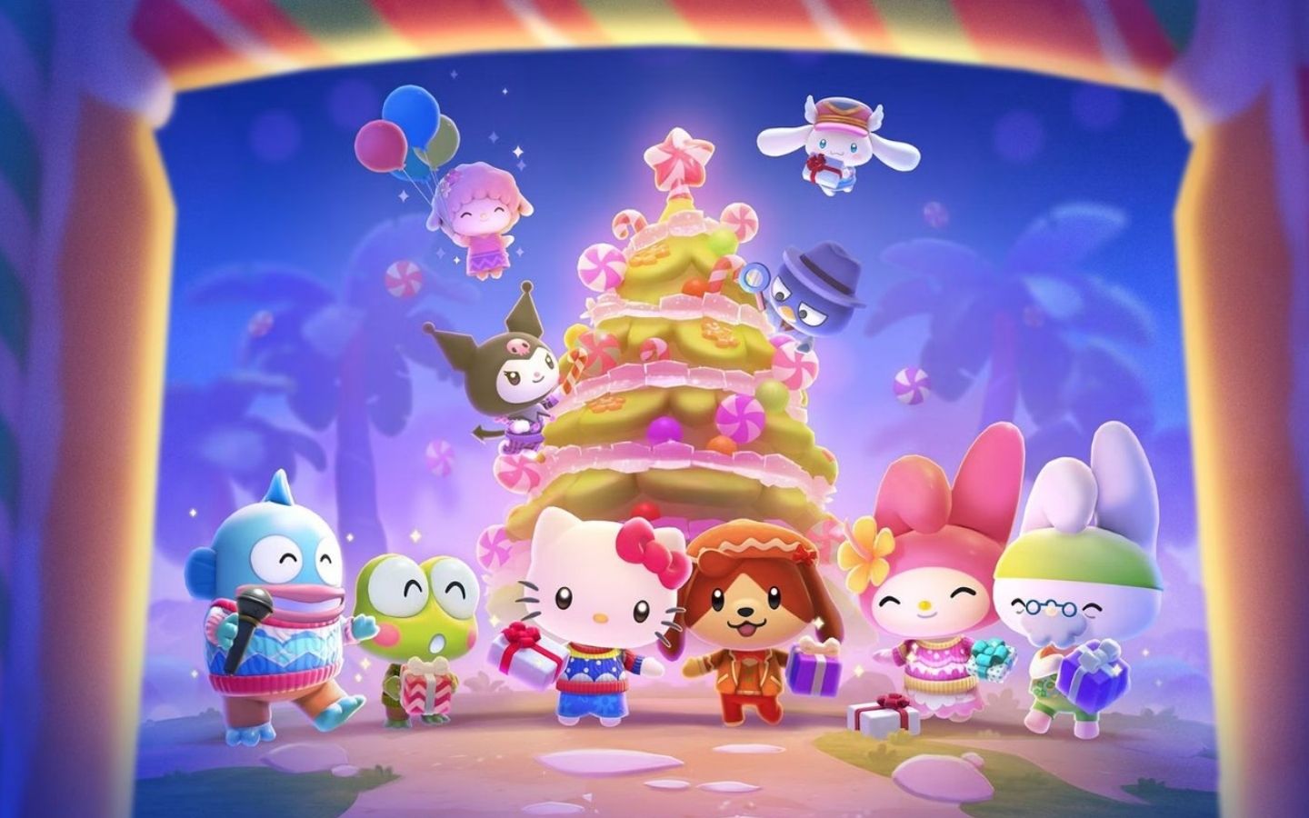 Hình nền Hello Kitty lễ hội giáng sinh