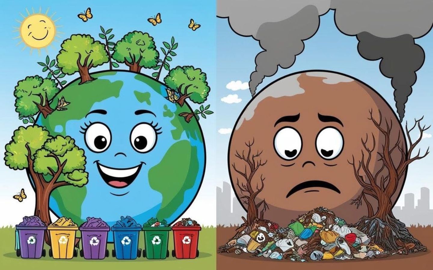 Trái Đất buồn vì ô nhiễm