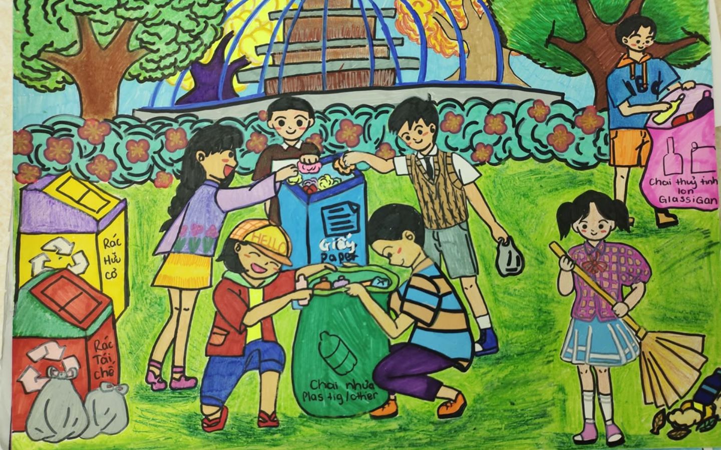 Chung tay phân loại rác