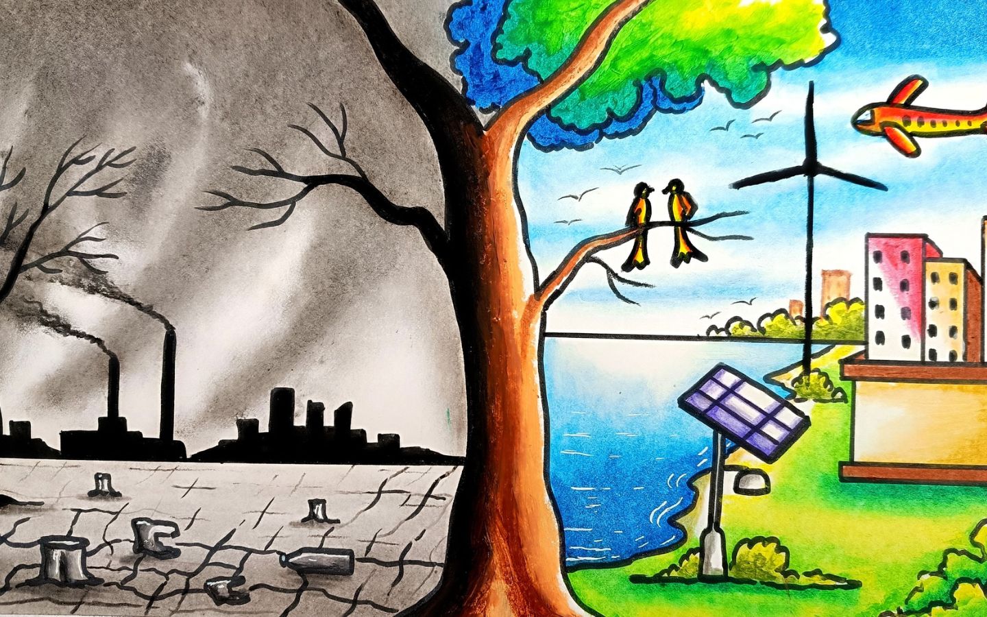 Cây khô vì ô nhiễm