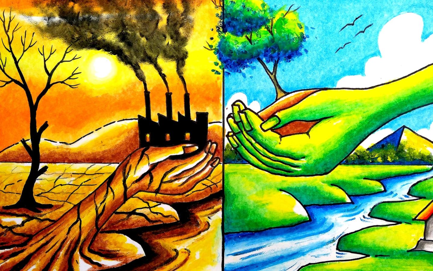 Lá rụng vì khói độc