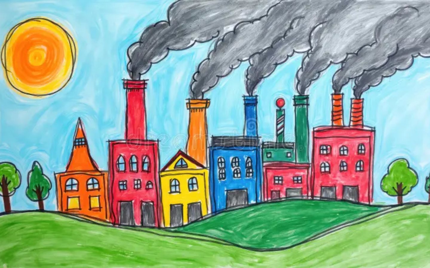 Khu dân cư bị ô nhiễm